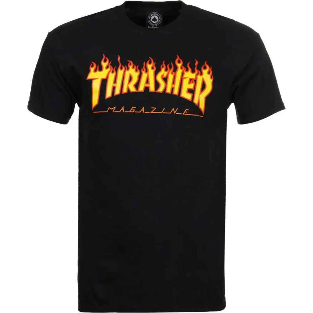 Tee-shirt THRASHER magazine flammes, noir