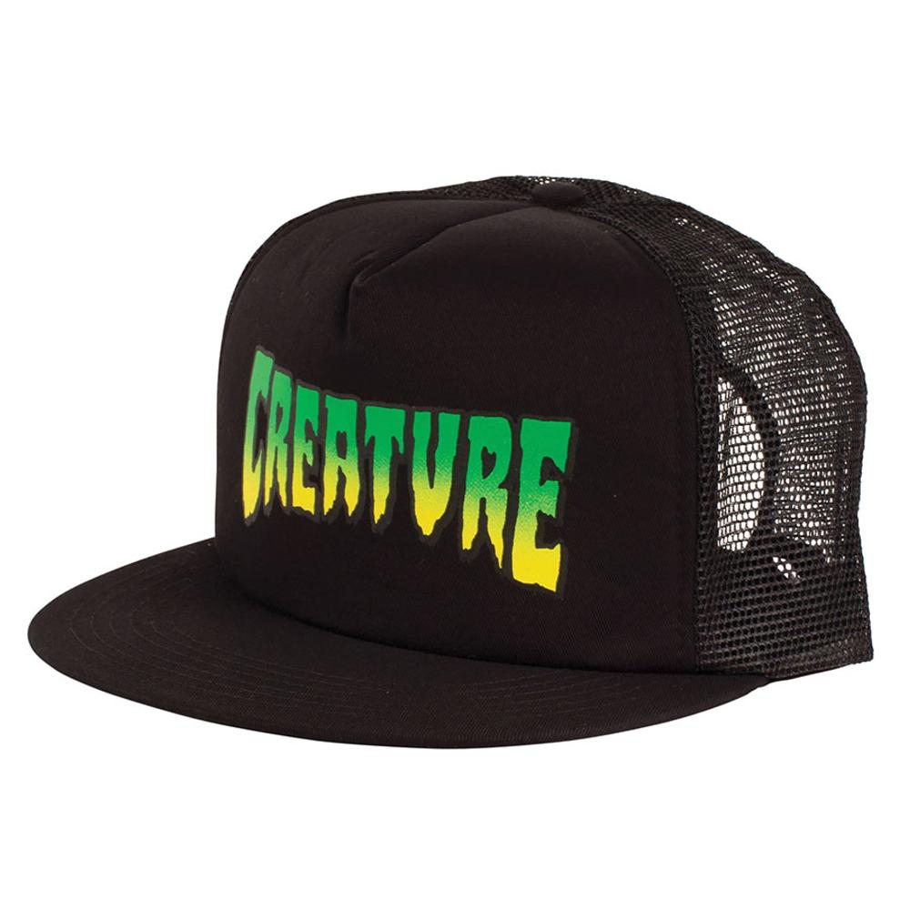 CREATURE CAP CREATURE LOGO MESH TRUCKER BLACK