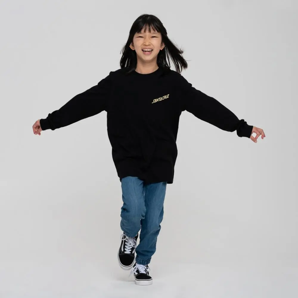 Tee-shirt SANTA CRUZ shadowless dot manches longues, noir