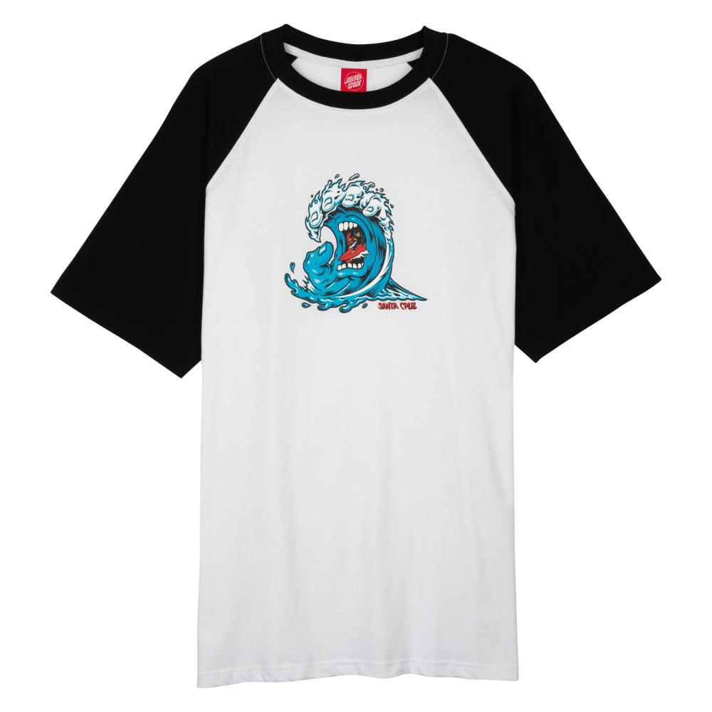 Tee-shirt SANTA CRUZ Custom T-Shirt Screaming Wave Front Raglan