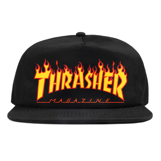 Casquette THRASHER FLAME EMB SNAPBACK BLACK