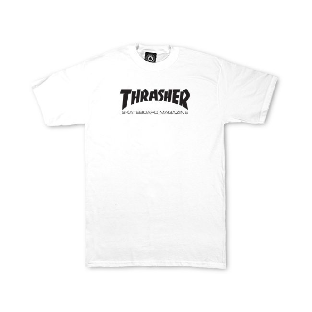 teeshirt thrasher skateboard magazine blanc